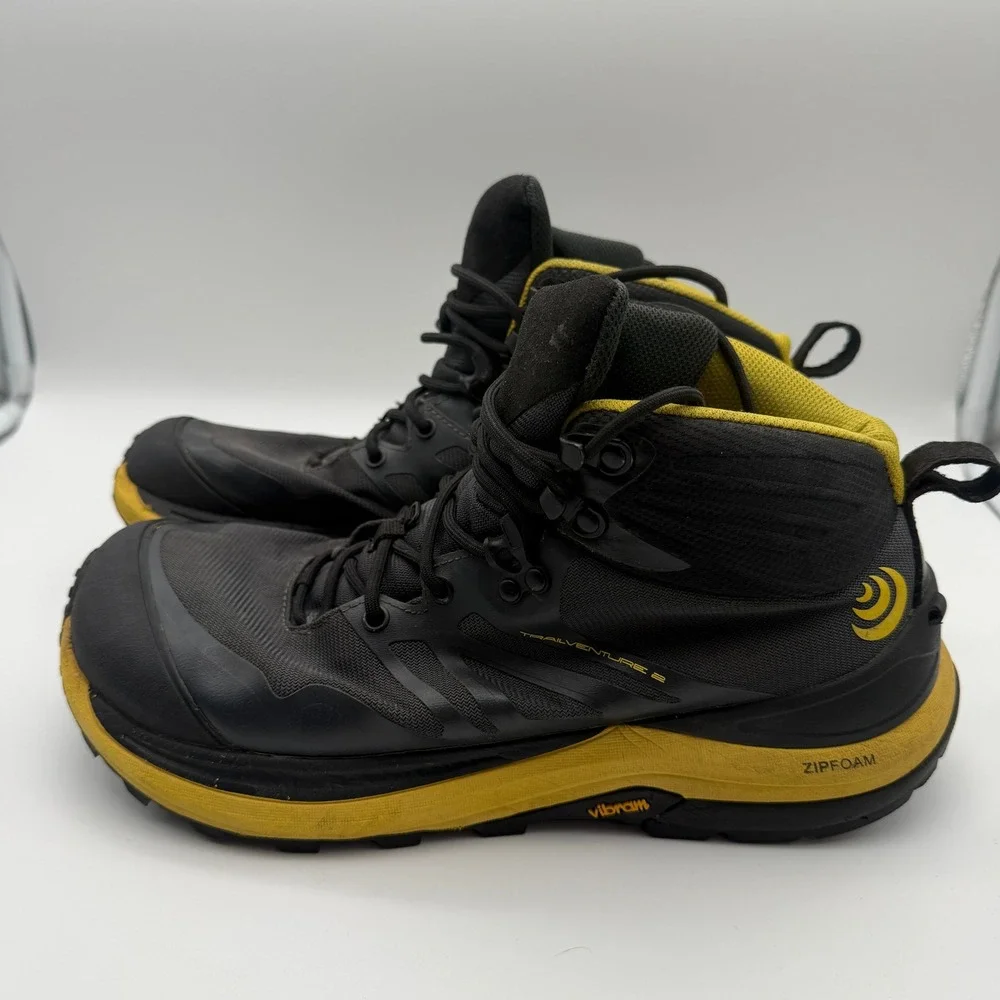 Topo Athletics Trailventure 2 Mens 10.5 Hiking Boot Charcoal/Mustard VIBRAM